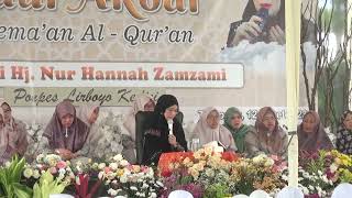 Bu nyai Hj. Nur Hannah Zamzami Lirboyo (Tahlil)