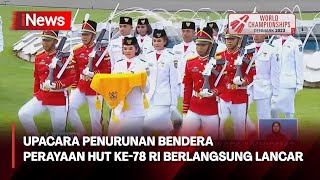 Upacara Penurunan Bendera dalam Perayaan HUT ke-78 RI Berlangsung Lancar