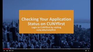 Checking Your Application Status on CUNYfirst