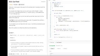 LeetCode: 853. Car Fleet (Golang & Java)