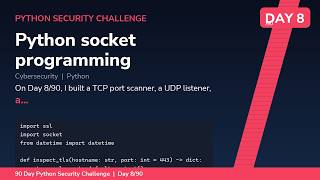 Python Socket Programming for Security - Day 8/90 Python Security Challenge