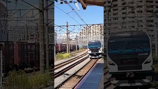 EF210形「桃太郎」 貨物 大船駅通過→E257系 特急「踊り子」到着→E233系+E231系 回送 通過　#ef210桃太郎 #e257系 #特急踊り子 #e233系3000番台 #e231系