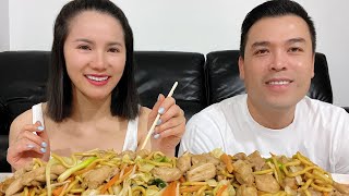 Chicken Chow Mein Noodle Mukbang