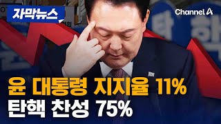 윤 대통령 지지율 11%...\