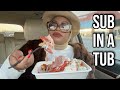 I ORDERED A JERSEY MIKE SUB IN A BOWL WITH EXTRA EVERYTHING HOT AND SWEET!!! MUKBANG!!!!