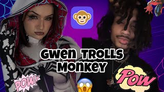 Spider Gwen TROLLS strangers on Monkey App😱 you won’t believe their REACTIONS
