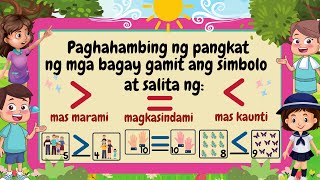 PAGHAHAMBING NG MGA BAGAY GAMIT ANG SIMBOLO NG MAS MARAMI, MAS KAUNTI AT MAGKASINDAMI