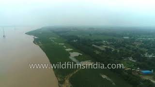 Heavy flooding in Indo-Gangetic plains between Kanpur and Allahabad - Ganga breaches its banks