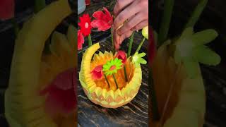 Zucchini Rose Flower | Vegetable Carving (part 6)