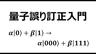 量子誤り訂正入門