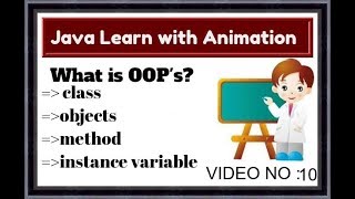 Java Tutorial For Beginners 10-what is oops ,class,objects,method,instance variable Animation