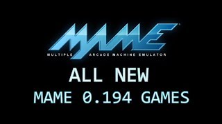 All new MAME 0.194 games