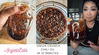 Onion Crunch Chili Oil | Trader Joes Chili Oil CopyCat Easy Recipe | AngielaEats