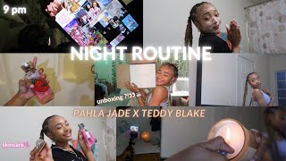 NIGHT ROUTINE X TEDDY BLAKE UNBOXING! |Pahla Jade|