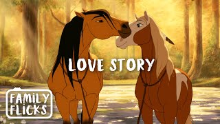 The Love Story Of Spirit And Rain | Spirit: Stallion of the Cimarron (2002) | Fa