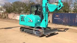 Used Excavator Kobelco SK60-8-10 In Stock With Blade and Original Breaker Line Made in Japan