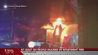 Massive San Marcos apartment fire Friday morning