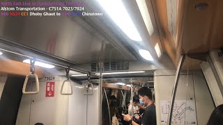 ⁴ᴷ⁶⁰ [No Easy Task] SBS Transit, NEL Train Ride [Dhoby Ghaut → Chinatown] - Alstom C751A 7023/7024