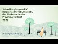 Seleksi Penghargaan PNS Berprestasi Inovatif,Inspiratif dan The Future Leader Prov.Jabar 2022