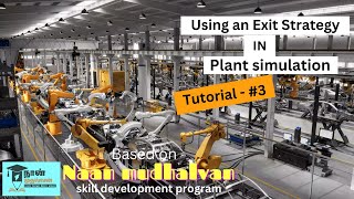 Using an Exit strategy || Tecnomatix Plant Simulation #03|| digital twin || Virtual plant simulation