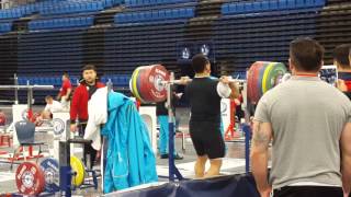 IWF Houston 2015 Almas Uteshov Front Squat 230 kg