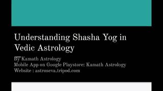 Understanding Sasha Yog in Vedic Astrology