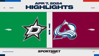 NHL Highlights | Stars vs. Avalanche - April 7, 2024