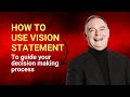 How to use vision statement to guide your decision making process