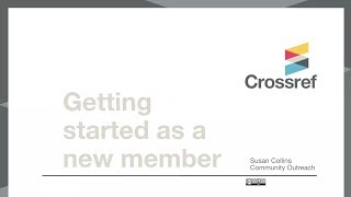 Getting started as new Crossref member