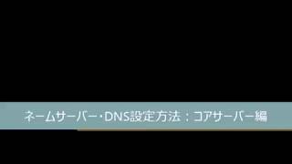 バリュードメイン ネームサーバーとDNS設定方法コアサーバー編