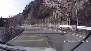 和歌山街道（国道166号）高見トンネル東のヘアピンカーブ区間