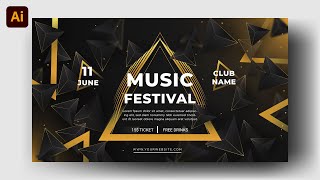 How to Make a Music Festival Landscape Banner In Adobe Illustrator