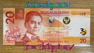 【Extremely RARE】菲律宾中央银行成立30周年纪念钞（Philippines 20 Pesos commemorative banknote）