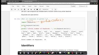 2 Python- Keywords and identifiers