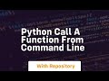 python call a function from command line