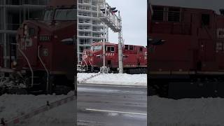 CP 8831 ES44AC Leads CPKC 118 At Islington Avenue Woodbridge ON 2/19/25