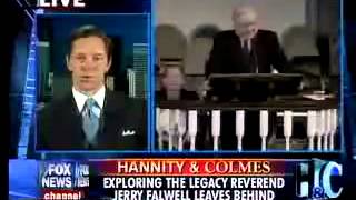 Christopher Hitchens on Hannity & Colmes about Rev  Falwell's Death