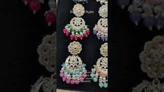 Dabi Kundan Premium Quality Exclusive Earring With Colourful Moti Work.✨