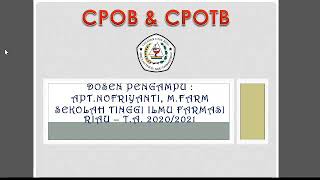 CPOB & CPOTB