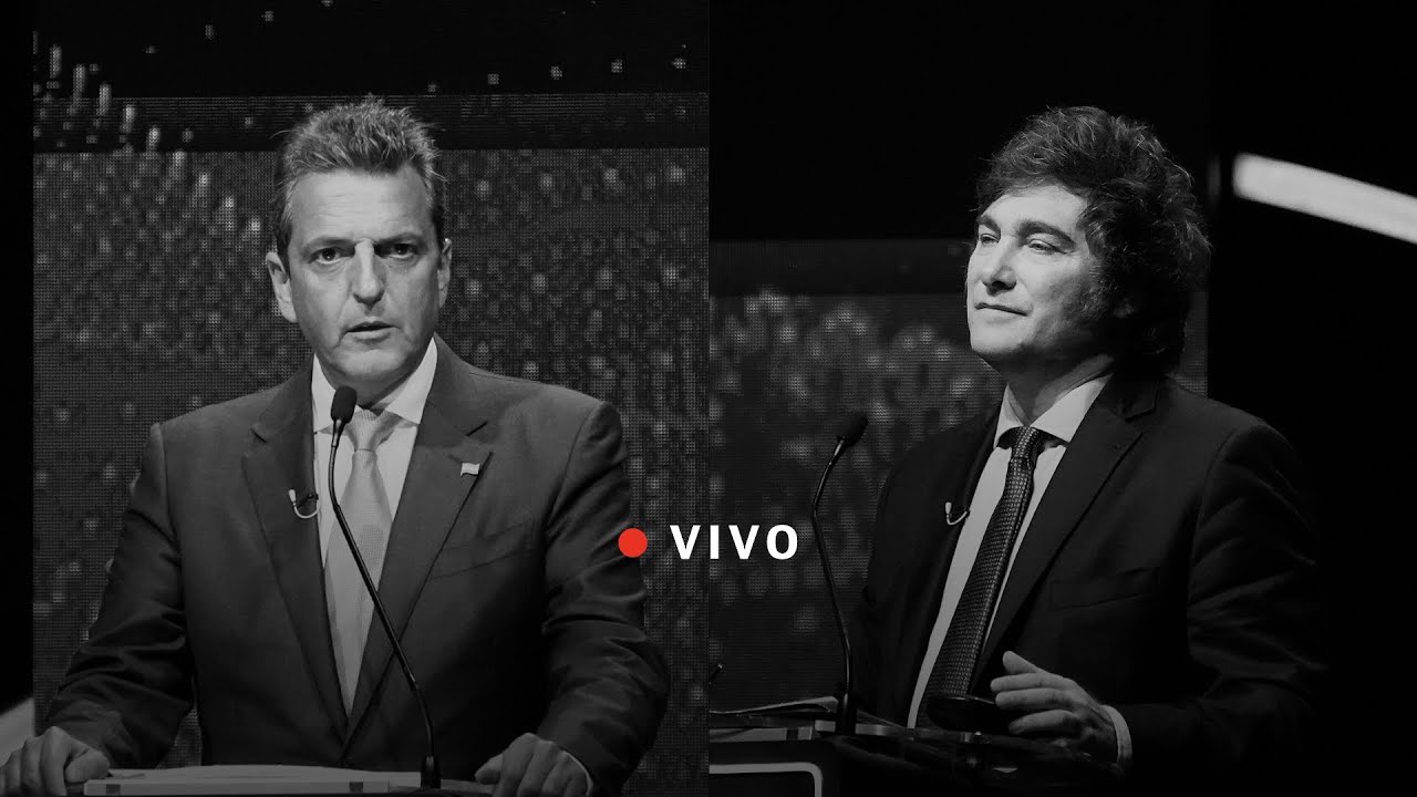 Debate Presidencial Entre Sergio Massa Y Javier Milei. Balotaje 2023 ...