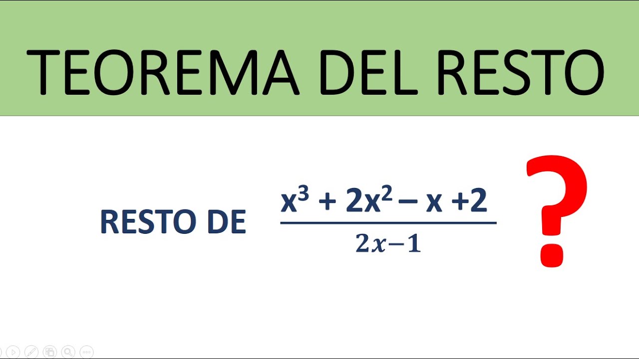 Teorema Del Resto| ¿Qué Es El Teorema Del Resto? | Ejemplos De ...