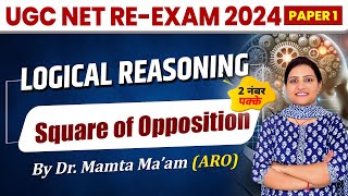 WHAT IS SQUARE OF OPPOSITION IN LOGICAL REASONING | UGC NET PAPER 1 LOGICAL REASONING BY MAMTA MA'AM