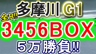 【競艇・ボートレース】多摩川G1全レース「3456BOX」５万勝負！！