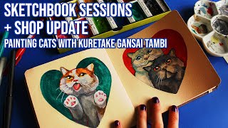 Painting cats with the Kuretake Gansai Tambi Palette | New Shop Products!