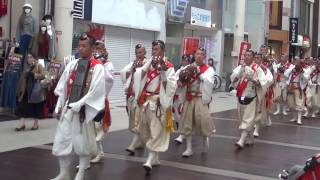 熊本復興 百螺祈願　日本初の神仏共同祈願 100人もの山伏が法螺貝を吹きながら熊本を練り歩く