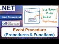 Event Procedure | Button Click, Mouse Move, Form Load | Procedures & Functions | VB.Net