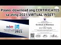 HOW TO DOWNLOAD CERTIFICATES FOR OUR VIRTUAL INSET 2021