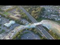 drone flight over the new dover s zero emission bus route over the a2 in dover kent