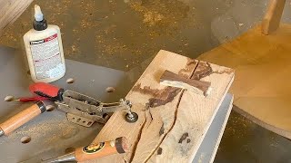 English Oak Bed with Epoxy Resin