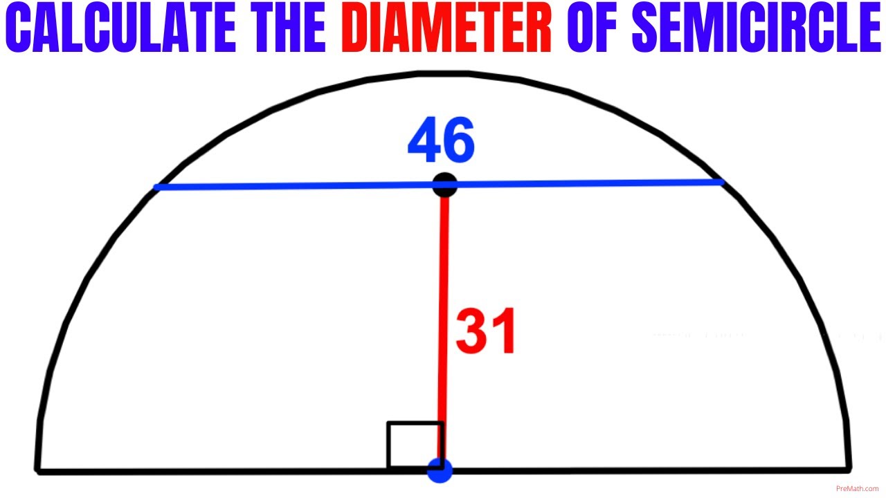 Find The Diameter Of The Semicircle | Important Geometry And Algebra ...